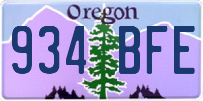 OR license plate 934BFE