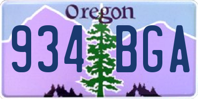 OR license plate 934BGA