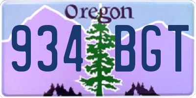 OR license plate 934BGT
