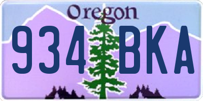 OR license plate 934BKA