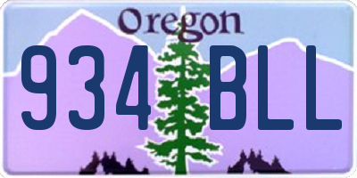 OR license plate 934BLL
