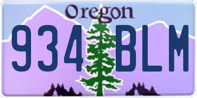 OR license plate 934BLM