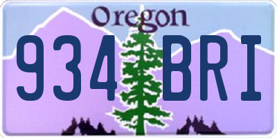 OR license plate 934BRI