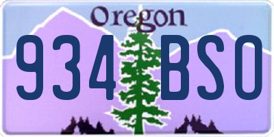 OR license plate 934BSO