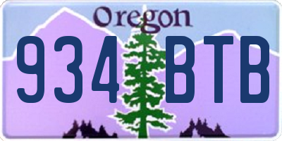 OR license plate 934BTB