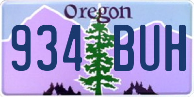 OR license plate 934BUH