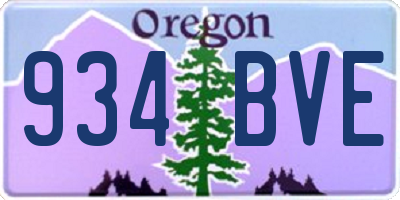 OR license plate 934BVE