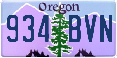 OR license plate 934BVN