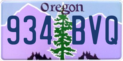 OR license plate 934BVQ