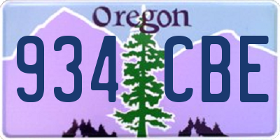 OR license plate 934CBE