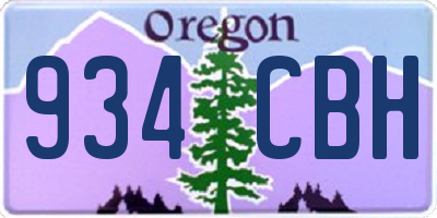 OR license plate 934CBH