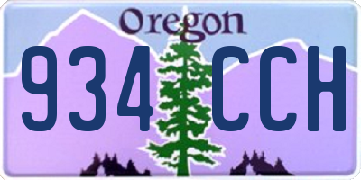 OR license plate 934CCH