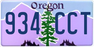 OR license plate 934CCT