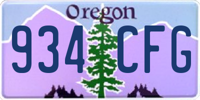 OR license plate 934CFG