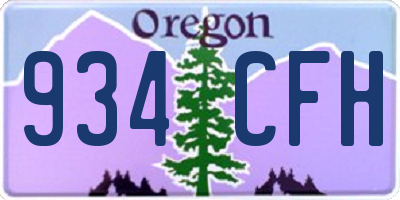 OR license plate 934CFH