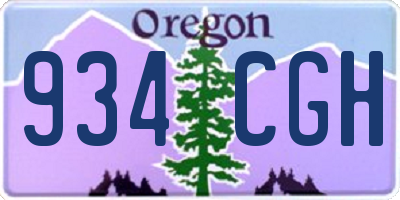 OR license plate 934CGH