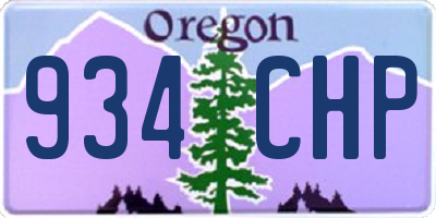 OR license plate 934CHP