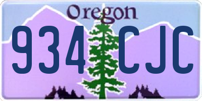 OR license plate 934CJC