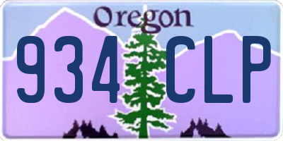 OR license plate 934CLP