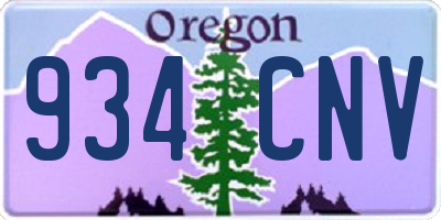 OR license plate 934CNV
