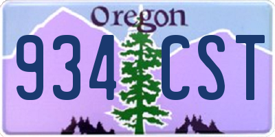 OR license plate 934CST