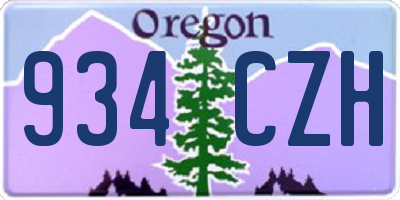 OR license plate 934CZH