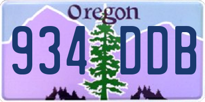 OR license plate 934DDB