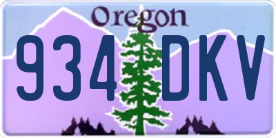 OR license plate 934DKV