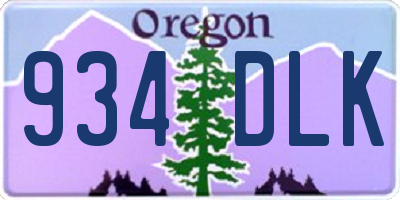 OR license plate 934DLK