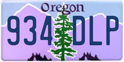 OR license plate 934DLP