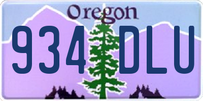 OR license plate 934DLU