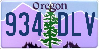 OR license plate 934DLV