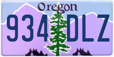 OR license plate 934DLZ