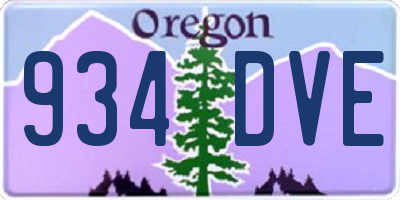 OR license plate 934DVE