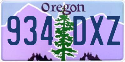 OR license plate 934DXZ