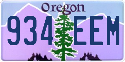OR license plate 934EEM