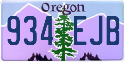 OR license plate 934EJB