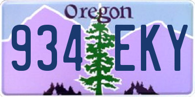 OR license plate 934EKY