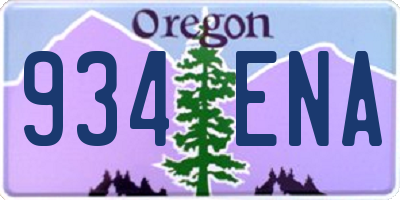 OR license plate 934ENA