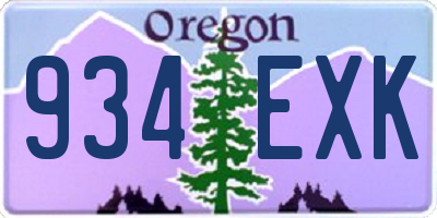 OR license plate 934EXK