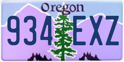 OR license plate 934EXZ
