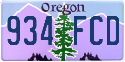 OR license plate 934FCD