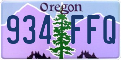 OR license plate 934FFQ