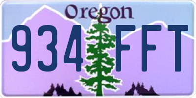 OR license plate 934FFT