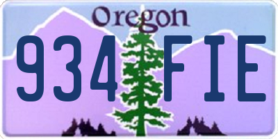 OR license plate 934FIE