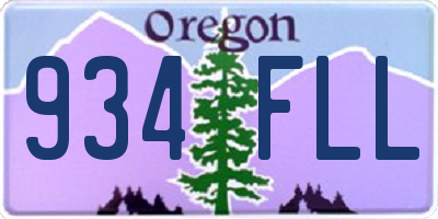 OR license plate 934FLL