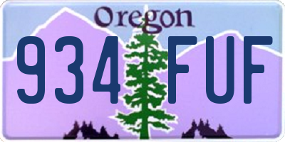 OR license plate 934FUF