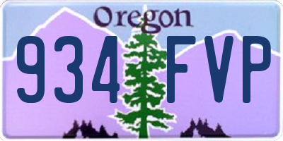 OR license plate 934FVP