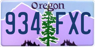 OR license plate 934FXC