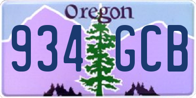 OR license plate 934GCB